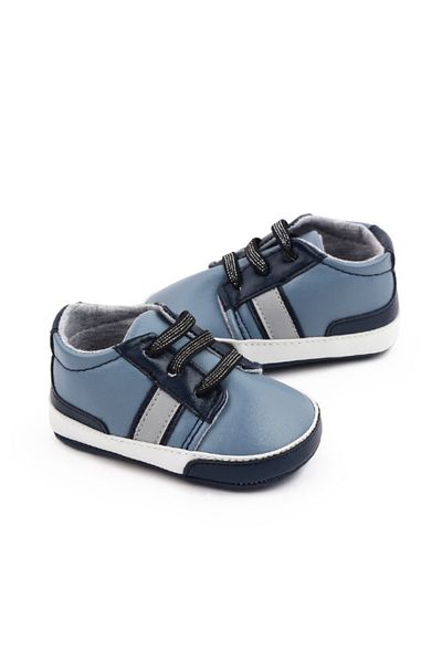 Superbaby Pantofiori sport bebelusi, albastri cu detalii bleumarine