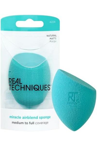 Real Techniques New Miracle Airblend Sponge For Foundation - Matt Finish (1 Pack)