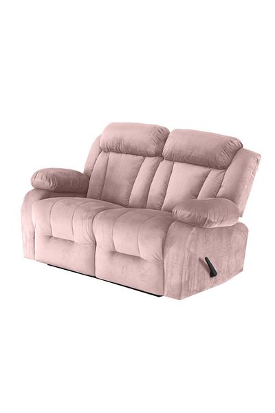 Lazy Vibes MNZ5 | Velvet Double ReclinerChair 159x77x104 cm - Light Pink