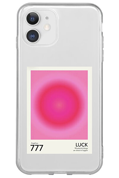 WANNA PROTECT iPhone 11 Luck 777 Desenli Desenli Şeffaf Silikon Telefon Kılıfı