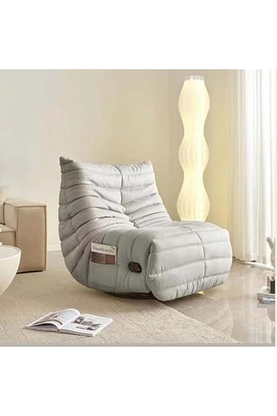 MAPLE HOME DECORATION Maple Home Recliner Sofa Chair 360°swivel Rocking Backrest Footrest Nordic Style Single Sofa