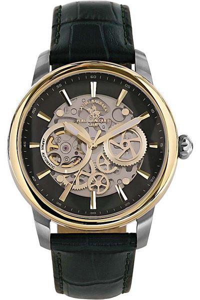 Santa Barbara Polo & Racquet Club Yeşil Men &Apos; S Ko Santoróla Shunts - Leather Cord of Water Resistance 5 Atm with Automatic Mechanism