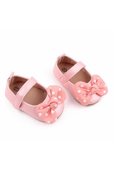 Superbaby Pearl pink shoes with bow