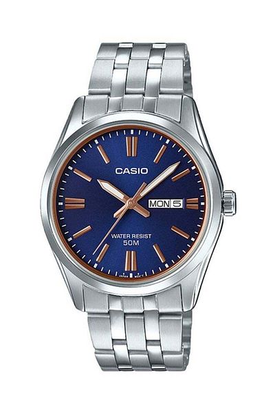 Casio Men's Enticer Stainless Steel Analog Wrist Watch MTP-1335D-2A2VDF - 38 mm - Silver