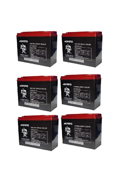 monero 12V-20 AMPER DİK E-BIKE AKÜ 6'LÜ PAKET 24 amper ebatlarında EBATLAR: 1...