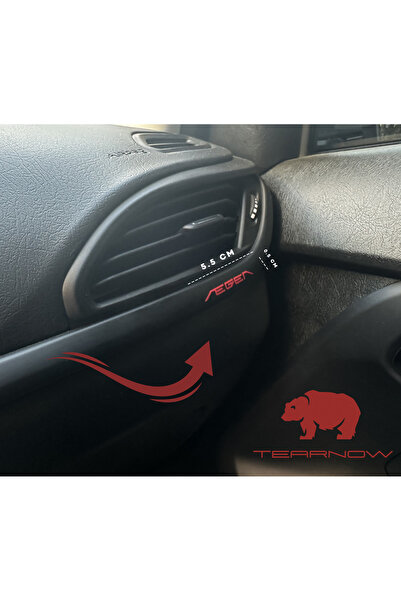 TEARNOW Egea Uyumlu Mini Sticker - Parlak Kırmızı