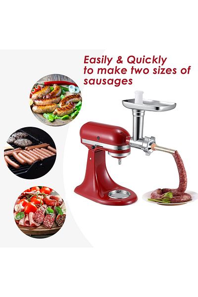 Generic KITOART Metal Food Grinder Attachments for KitchenAid Stand Mixers, Meat Grinder, Sausage