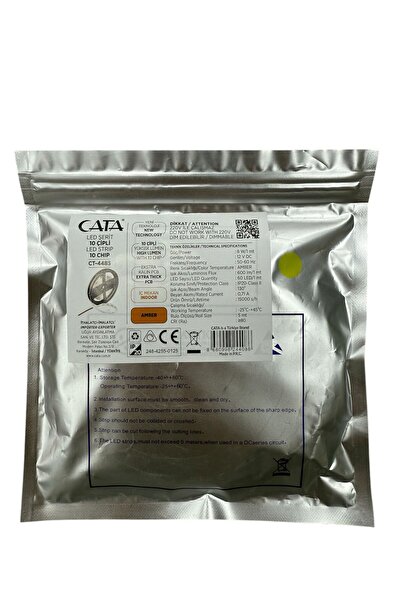 Cata ŞERİT LED İÇ MEKAN 10 ÇİPLİ AMBER CT-4485
