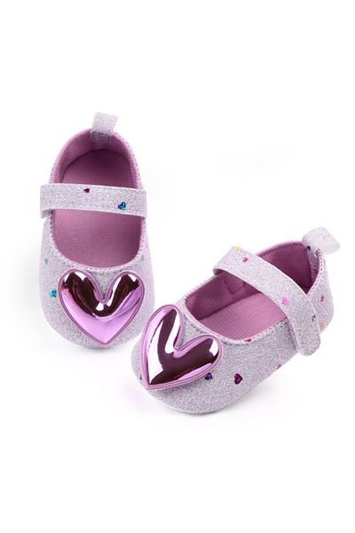 Superbaby Glitter shoes with purple heart