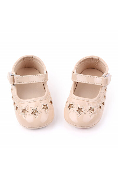 Superbaby Cream patent shoes with stars