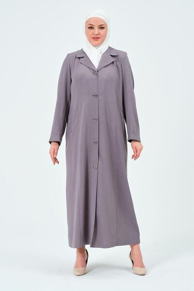 GLR&GYM EFTALYA BÜYÜK BEDEN ANNE TESETTÜR ASTARLI KADIN KETEN PARDESÜ