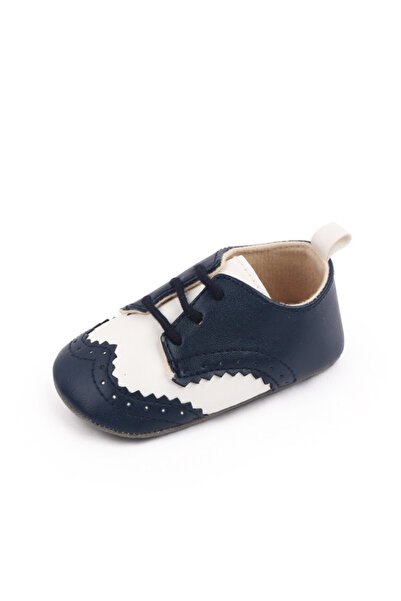 HANNA Pentru bebelusi Pantofiori eleganti bleumarine cu insertie alba