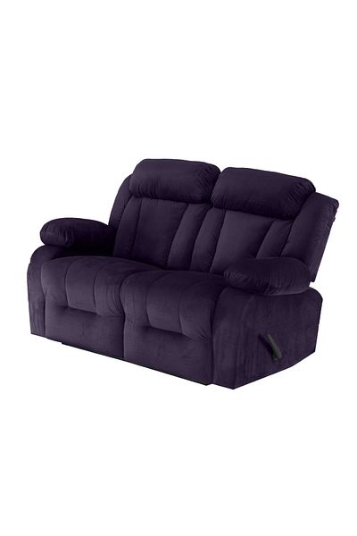 Lazy Vibes MNZ5 | Velvet Double ReclinerChair 159x77x104 cm - Dark Purple