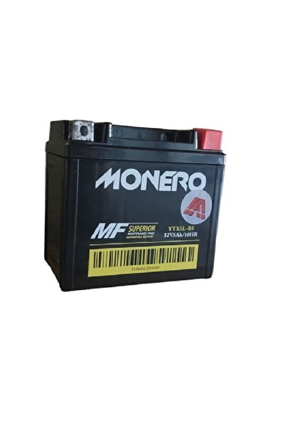 monero 12V 5Ah Alçak/Yatık YTX5L - BS Motosiklet Aküsü EBATLAR: 113 x 68 x 105mm