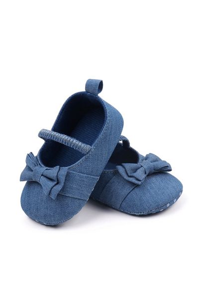 Superbaby Pantofiori albastru denim pentru bebelusi