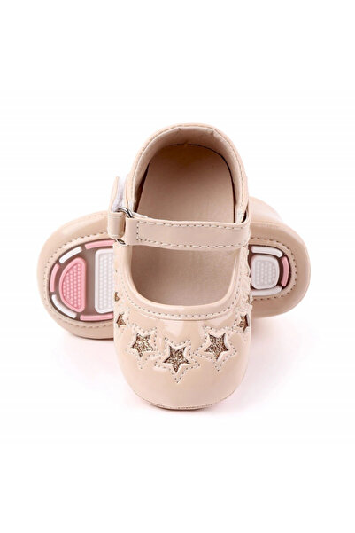 Superbaby Cream patent shoes with stars