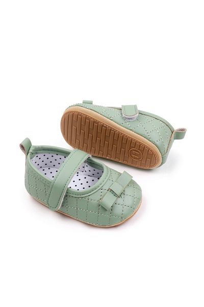 Superbaby Green shoes with delicate bow