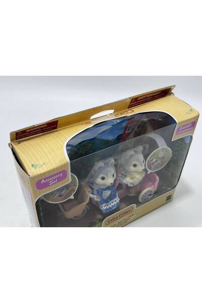 Calico Critters Husky Tandem Cycling Set Figür Oyuncak Seti