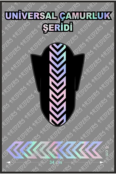 TRİDERS ملصق لاصق لحاجز الدراجة النارية بشريط عالمي مقاس 6 سم × 34 سم