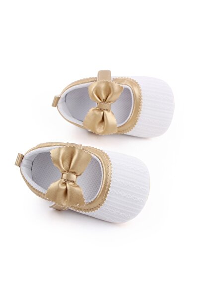 Bebelul White shoes with gold insert