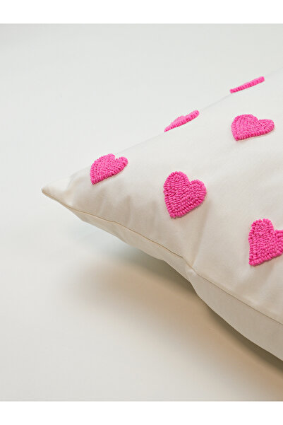 Galia Tasarım Mini Hearts - Rectangular Punch Throw Pillow - Pink