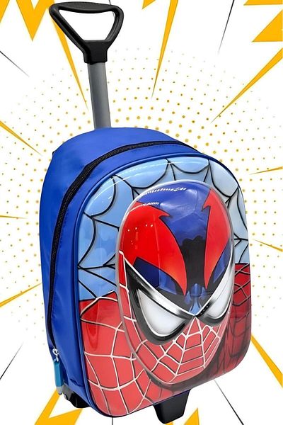 Uniquerrs Grădiniță Creșă Spiderman Figura 2-6 Ani 5d Printed Squeegee Rucsac Geantă de școală