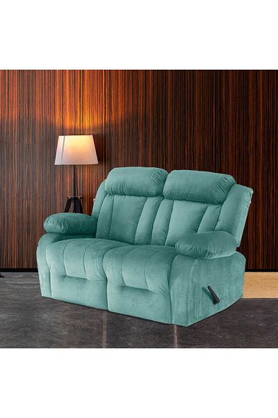 Lazy Vibes MNZ5 | Velvet Double ReclinerChair 159x77x104 cm - Light Turquoise
