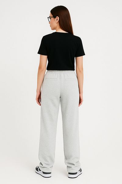 OXVİN Women's Baggy Wide Cut, Back Pocket, Oversize Loose Leg Trousers (Pike Fabric)