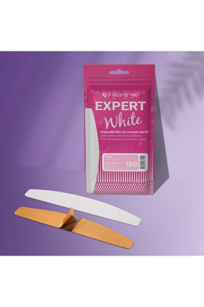 STALEKS Manikür Metal Taban Yarımay Yedek Zımpara İnce 180 Grit 50li DFE-42-180w