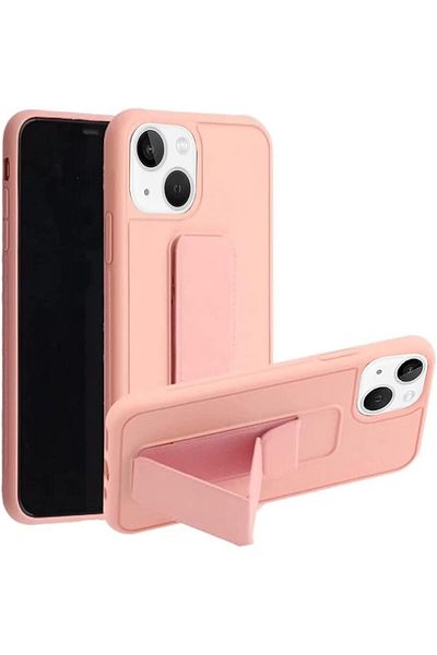 Generic Case Cover For iPhone 14 Pro with Magnetic Stand & Holder, Premium Silicone Hand Strap and Grip