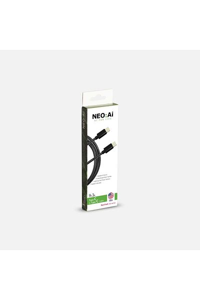 NEO:Ai 9V 3A USB-C to USB-C Cable| NewYork CL6 Series |Turbocharged Fast Charging & Data Transfer