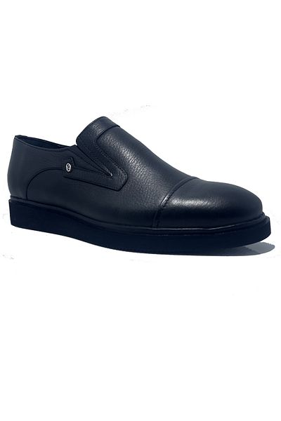 Berenni Berenni̇ M15 Black Laceless Genuine Leather Casual Classic Men's Shoes