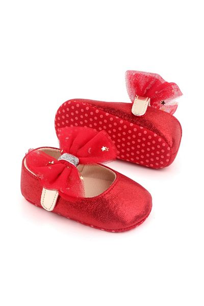 Superbaby Red pearl shoes for girls