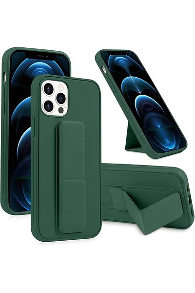 Generic Case Cover For iPhone 14 Pro with Magnetic Stand & Holder, Premium Silicone Hand Strap and Grip