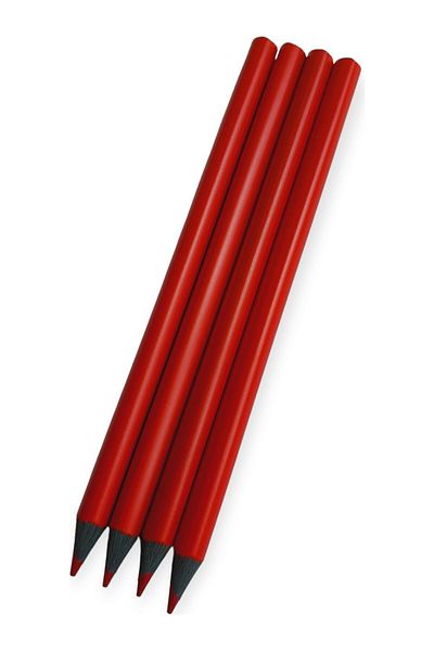 Polin Jumbo Triangle Red Starter Pen 4 Pieces