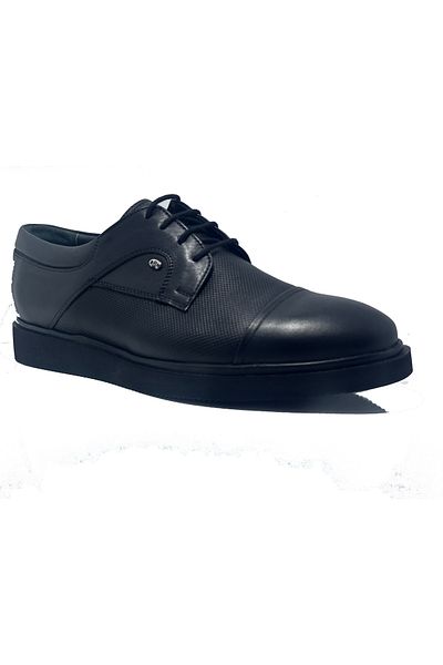Berenni Berenni̇ Black Lace-Up Genuine Leather Casual Classic Men's Shoes