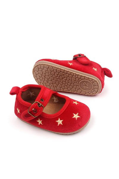 Superbaby Red shoes with gold stars