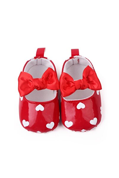 Superbaby Red shoes with hearts and bow