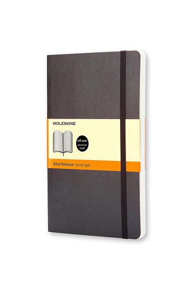 Moleskine Striped Black Notebook Pocket Size Soft Cover