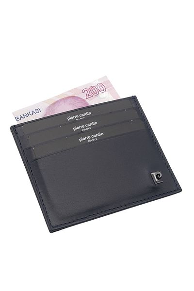 Pierre Cardin Navy Blue Leather Unisex Credit Card Holder 042O15