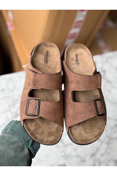 GEZER Leather Sandals Orthopedic Slippers