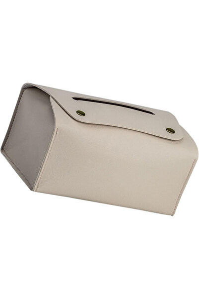 ABYZ Foldable napkin box, -leather, dimensions 18x11x8cm, beige color