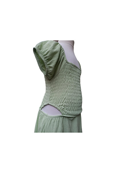 Çikoby Kız Çocuk Elbise Mint Yeşil