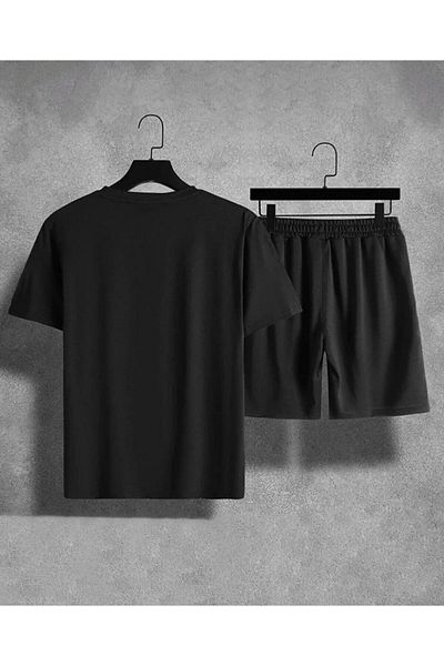 khufu Oversize Crew Neck Bottom Top T-Shirt Shorts Basketball Printed Double Suit Unisex
