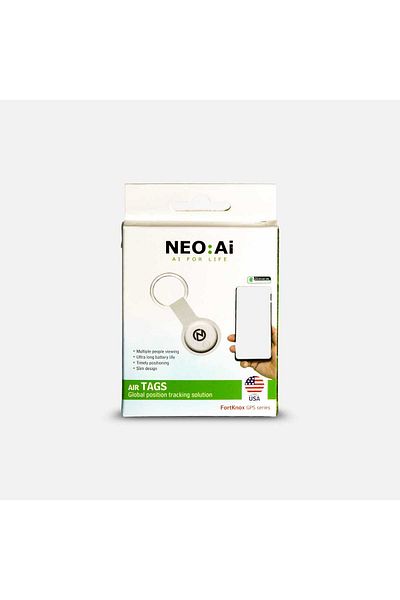 NEO:Ai Air Tags – Global GPS Tracker | FortKnox Series | Long Battery Life, Multi-Person View