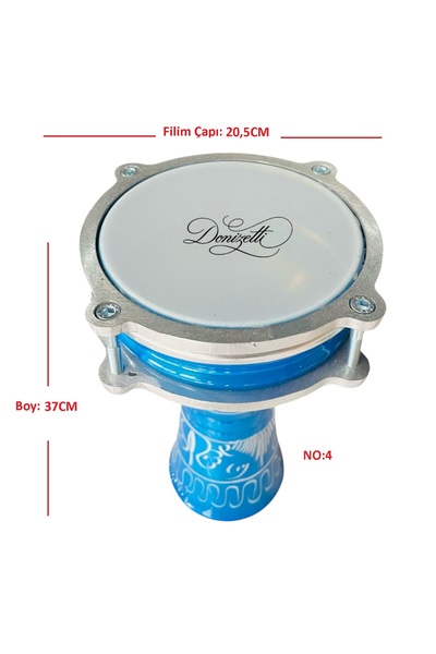 Donizetti Darbuka Mavi İşlemeli No:4 Çocuk Darbukası
