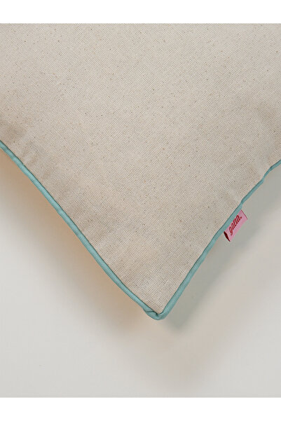 Galia Tasarım Minimal Edge - Stripe Bias Twill Rectangular Throw Pillow Cover - Blue