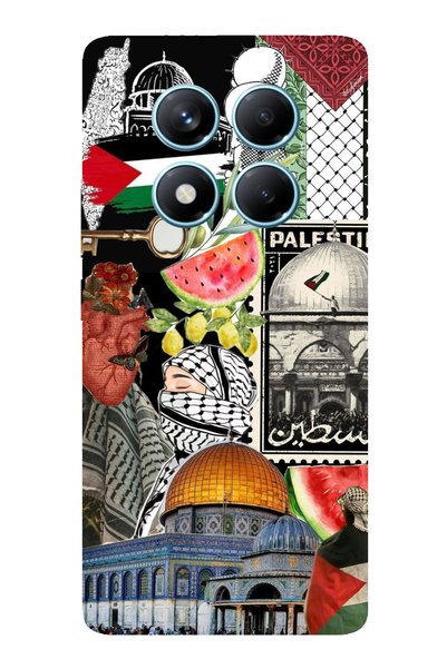 TechTree Redmi Note 14 Pro 4g Compatible Palestine Freedom Collage Clear Sili...