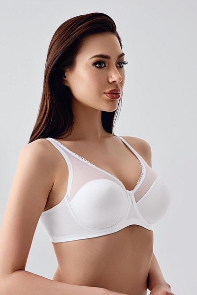 C&City Minimizer Bra - Tulle Detail - White C12304