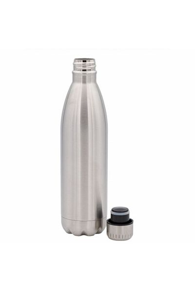 PUFO Termos metalic clasic pentru băuturi, izotermic, 500 ml, gri
